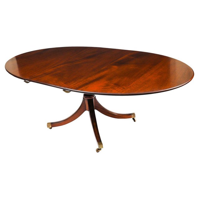 Vintage 20th Century Regency Revival Oval Dining Table with One Leaf from William Tillman, 1990s For Sale - Image 16 of 16