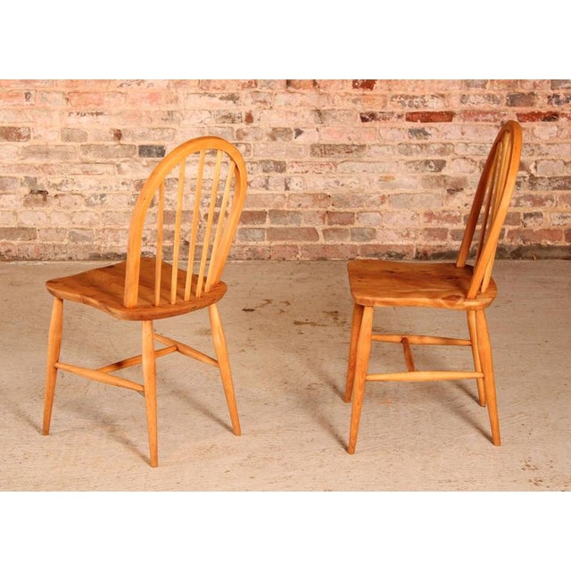 Brown Mid-Century Modern Elm and Beech Chairs from Ercol, 1950s, Set of 2 For Sale - Image 8 of 11