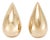 Vintage Fred Paris 18k Yellow Gold Large Teardrop Clip-on Earrings, A Pair For Sale