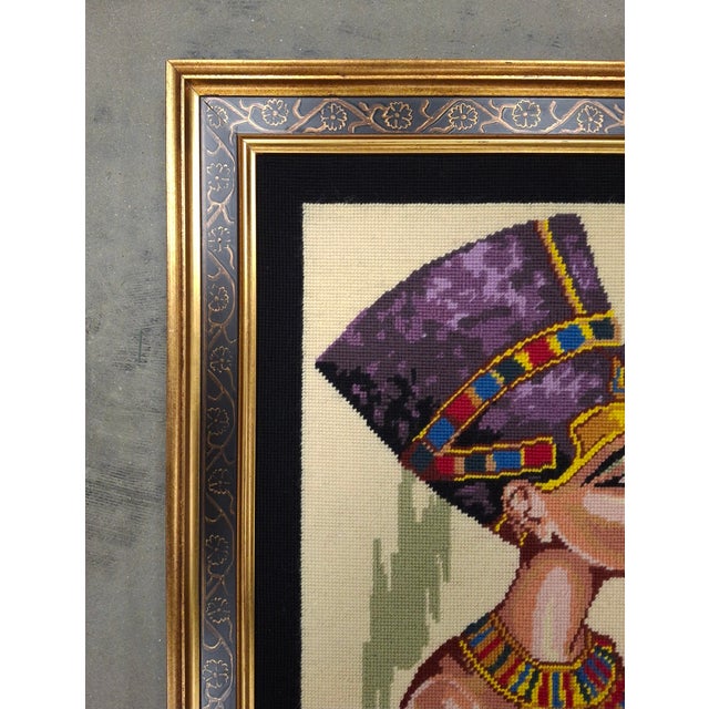 Textile Rosemary Pipkin Jackson (American 20th Century), Nefertiti Needlework Panel, Signed For Sale - Image 7 of 12