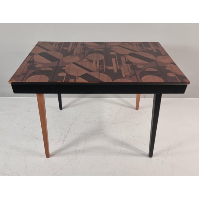 Black Vintage Dining Table in Ash, 1970s For Sale - Image 8 of 16