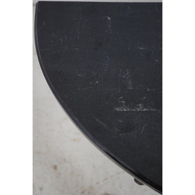 1990s Maitland Smith Marble Top Rams Head Regency Console Table For Sale - Image 5 of 15