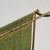 Green Mid-Century Modern Magazine Rack in Patinated Brass and Green Fabric, 1940s For Sale - Image 8 of 9