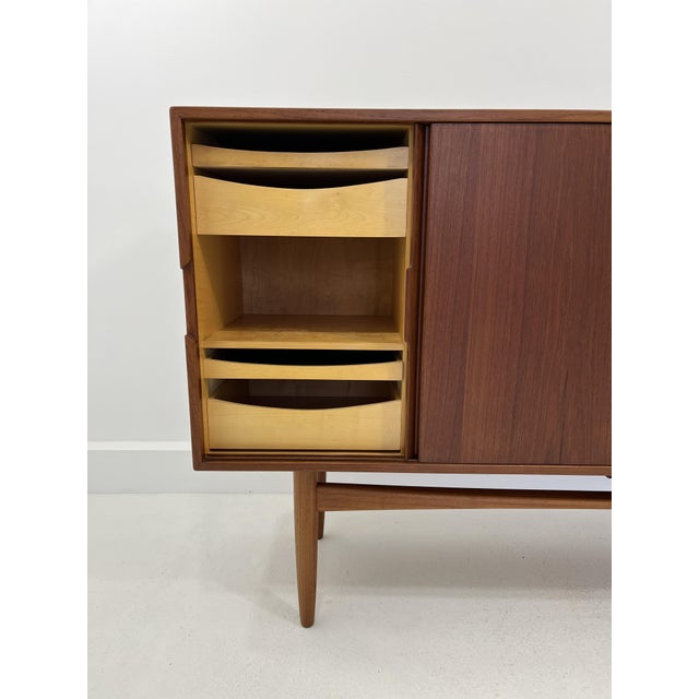 Wood Sideboard in Teak with Sliding Doors, 1965 For Sale - Image 7 of 11