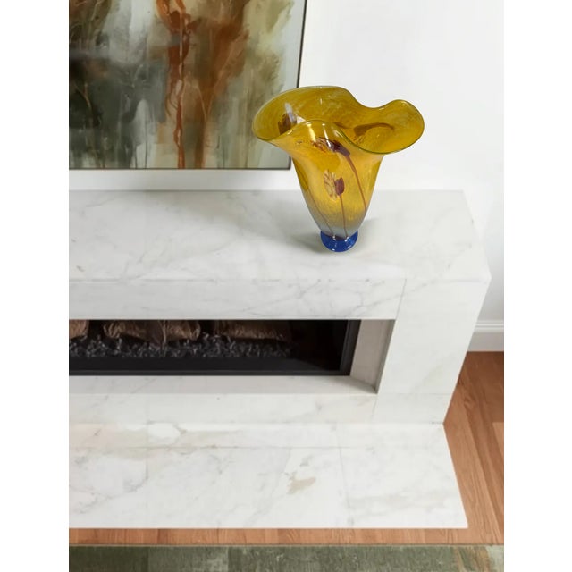 Horia-Constantin Puscariu Signed 17 + Tall Abstract Floral Art Glass Vase For Sale - Image 10 of 18