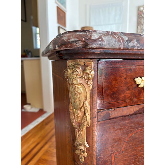 French 19th C Antique Marble Top French Sideboard For Sale - Image 3 of 12