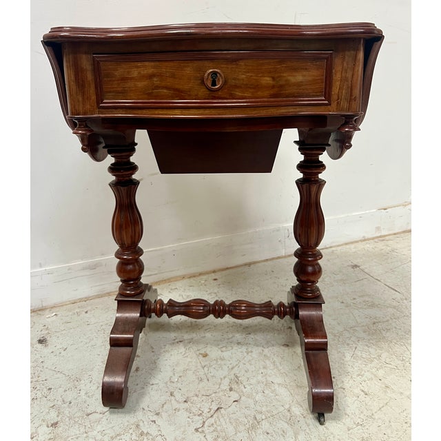 Mahogany and Veneer Worktable, 1800s For Sale - Image 14 of 16