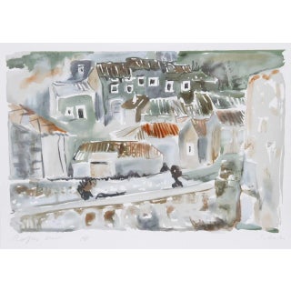 Bogdan Grom, "Roof Top View," Lithograph For Sale