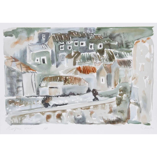 Bogdan Grom, "Roof Top View," Lithograph For Sale