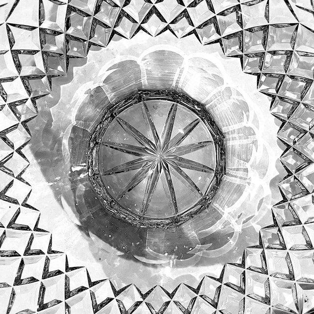 Transparent Late 20th Century Cut Crystal Trifle Bowl For Sale - Image 8 of 10