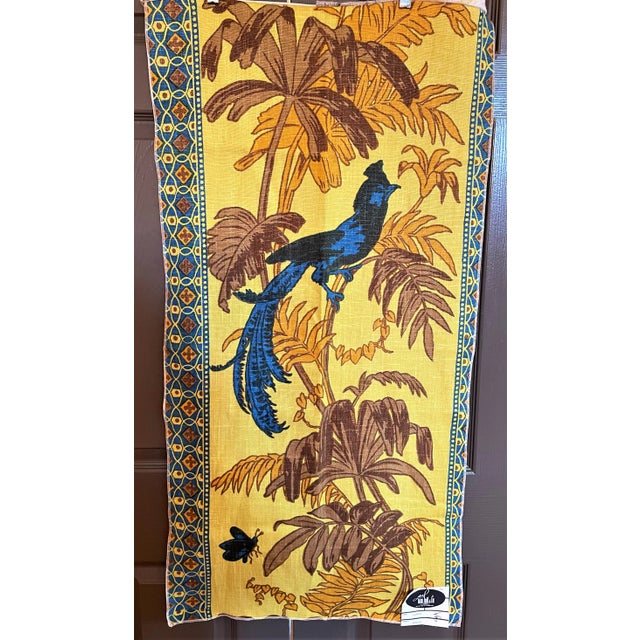 A stunning vintage textile from the 1960's collection of the Van Luit Textile House. It's a one-of-a-kind find today -- a...