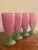 Glass Mid 20th Century Pink and Green Frosted Glasses- Set of 4 For Sale - Image 7 of 7