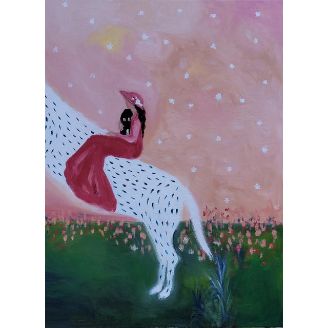 Spotted Horse Landscape, Equestrian Horse Oil Painting by Alexandra Swistak For Sale - Image 10 of 15