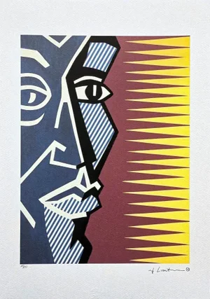 After Roy Lichtenstein, "Face II ", 1990s, Silk-Screen
