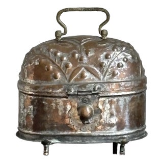 Antique Turkish Tinned Copper Hammam Soap Box For Sale