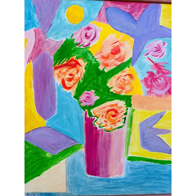 1980s Vintage Oil on Canvas Painting, Framed For Sale - Image 5 of 7