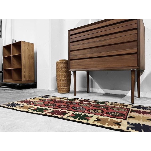 Mid-Century Modern Vintage Artisan-Crafted Balkan Hercegovina Rug, 1960s For Sale - Image 3 of 9