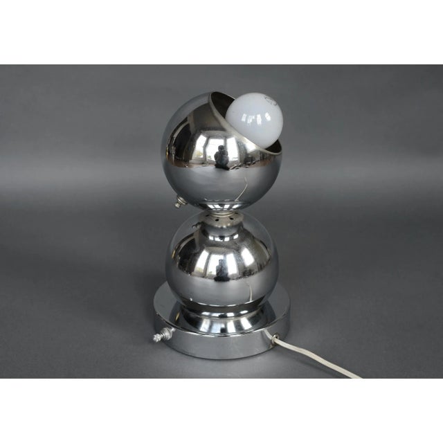 Mid-Century Modern Mid Century Space Age Chrome Double-Orb Eyeball Table Lamp For Sale - Image 3 of 13