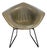 Mid Century Modern Original Vintage Knoll Diamond Chair by Harry Bertoia With Olive Leather Cover For Sale