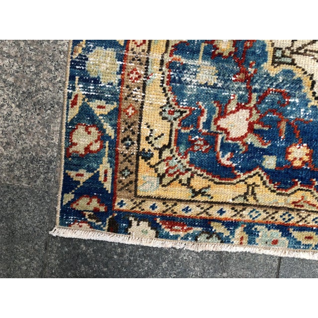 1960s Turkish Oushak Wool Rug For Sale - Image 9 of 10