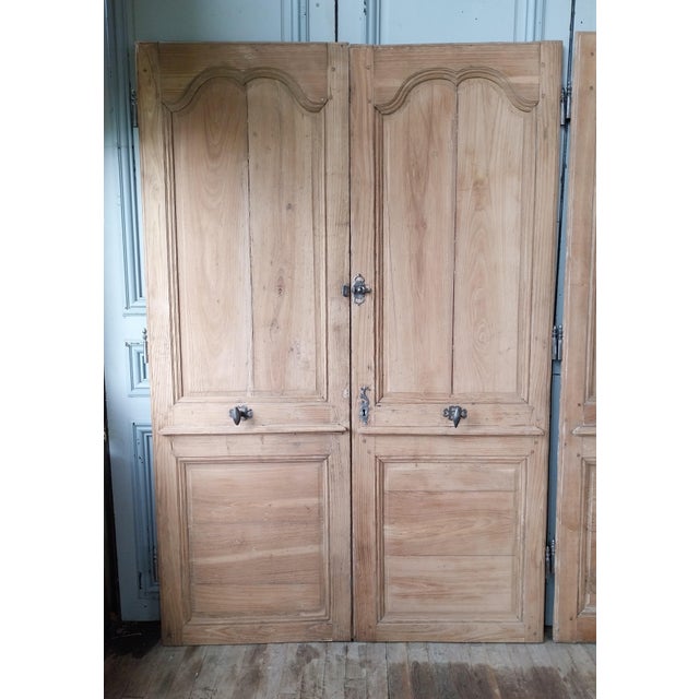 Wood Antique Double Doors, 1700s, Set of 2 For Sale - Image 7 of 18