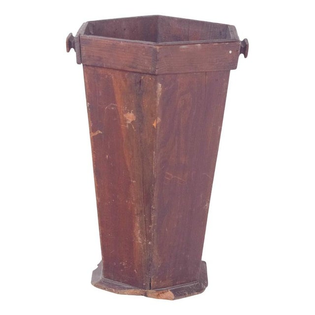 Mid-Century Portuguese Hexagonal Trash Can, 1950s For Sale - Image 9 of 9