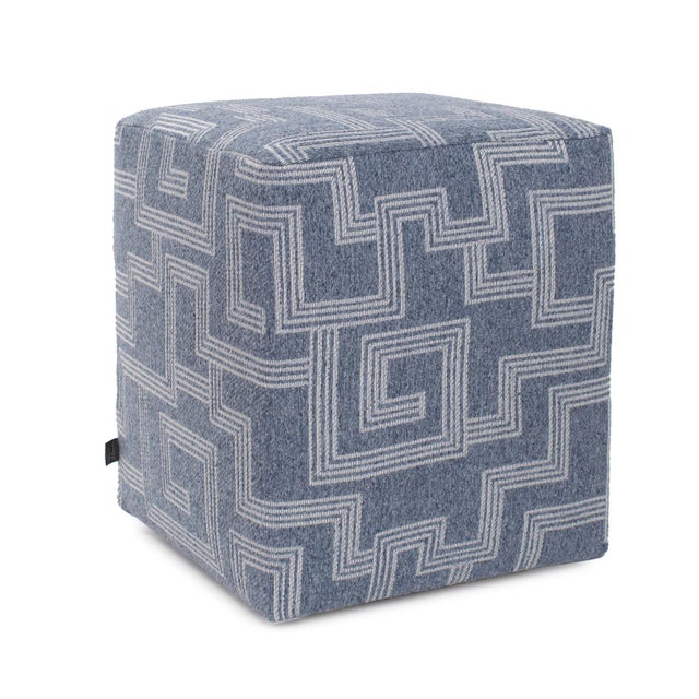 Kenneth Ludwig Chicago Indoor/Outdoor Universal Cube Syros Denim For Sale - Image 4 of 9