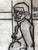 John Bowers Cubist Nude in Studio 1940s Charcoal on Paper 19"x 24.75", unframed housed in a black mat Signed on left side...