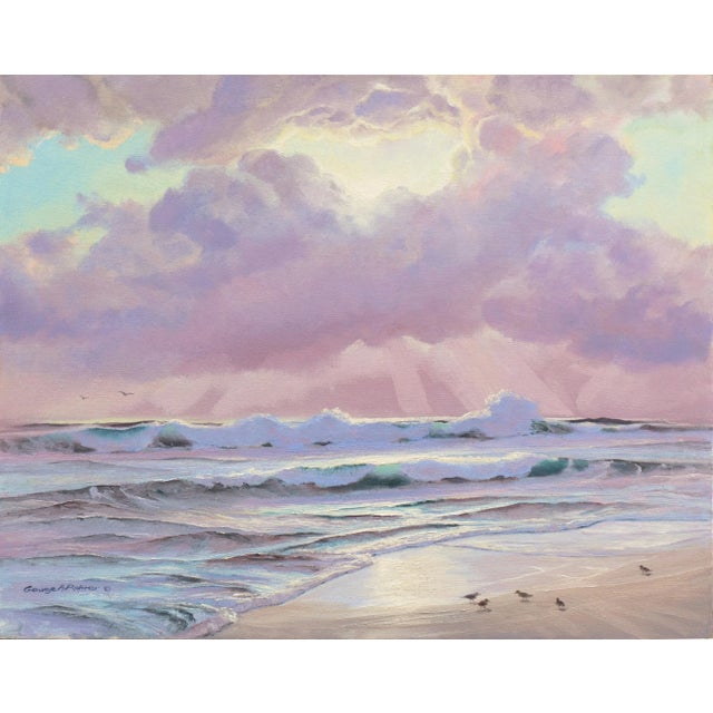 'Pacific Coast Sunset' by George Rohrer, 1988, Art Institute of Chicago, Mendocino, California Artist For Sale - Image 12 of 12