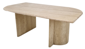 Italian Coffee Table in Travertine, 1980s