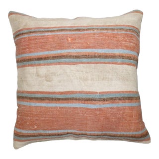 Striped Turkish Kilim Antique Pillow For Sale
