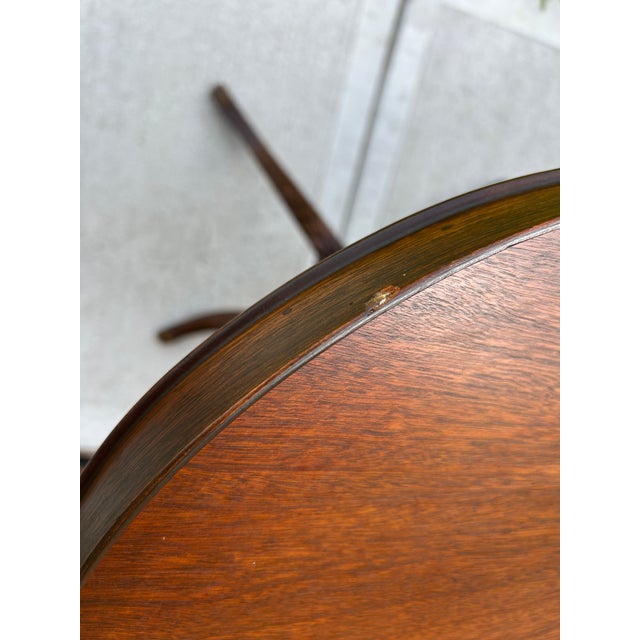 Pair of 1940s Mersman Duncan Phyfe Style Mahogany Lyre Base Side Tables / End Tables For Sale - Image 6 of 6
