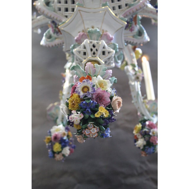 Rococo Porcelain Chandelier from Meissen, 1886 For Sale - Image 15 of 17