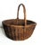 Vintage Rustic Wicker Gathering Basket With Handle For Sale - Image 11 of 14
