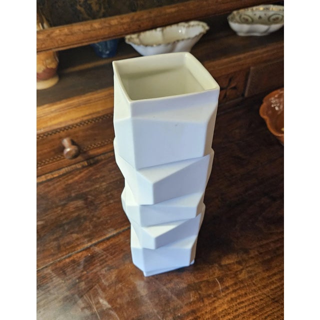 Vintage Rosenthal/Hutschenreuther "Archais" Mid-Century Modern White Vase For Sale - Image 12 of 12
