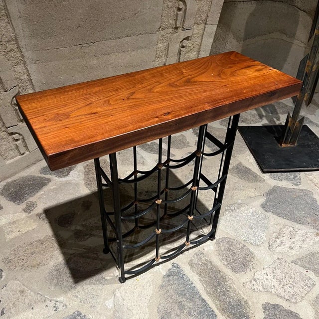 1950s Style Arthur Umanoff Wine Bar Table 12 Bottle Rack For Sale In San Diego - Image 6 of 11