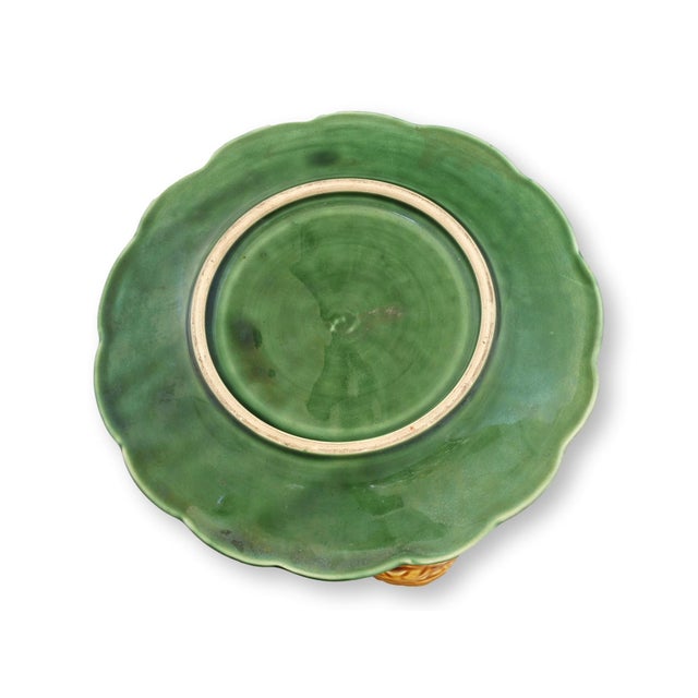 Mid 20th Century French Trompe-l'Oil Fruit on Cabbageware Plate For Sale - Image 5 of 5