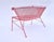 Mid-Century Modern Settee by Salterini, Flamingo Pink, Usa, 1960s For Sale - Image 9 of 10