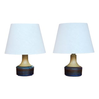 Danish Ceramic Table Lamps by Søholm Stentøj - A Pair For Sale