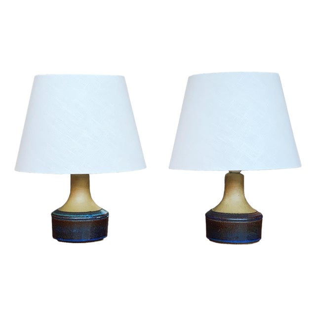 Danish Ceramic Table Lamps by Søholm Stentøj - A Pair For Sale