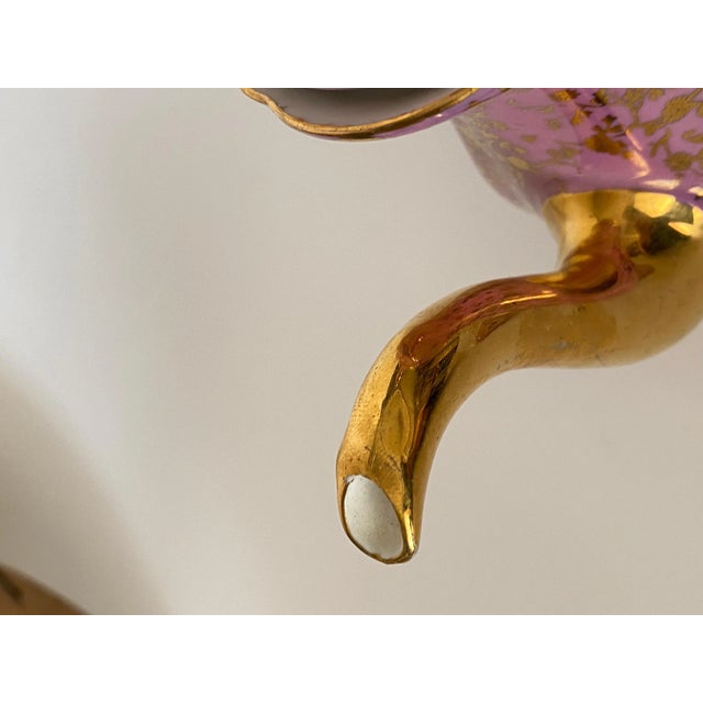 German Pink and Color Porcelain Coffee Tea Service, Germany, 1950s For Sale - Image 9 of 12