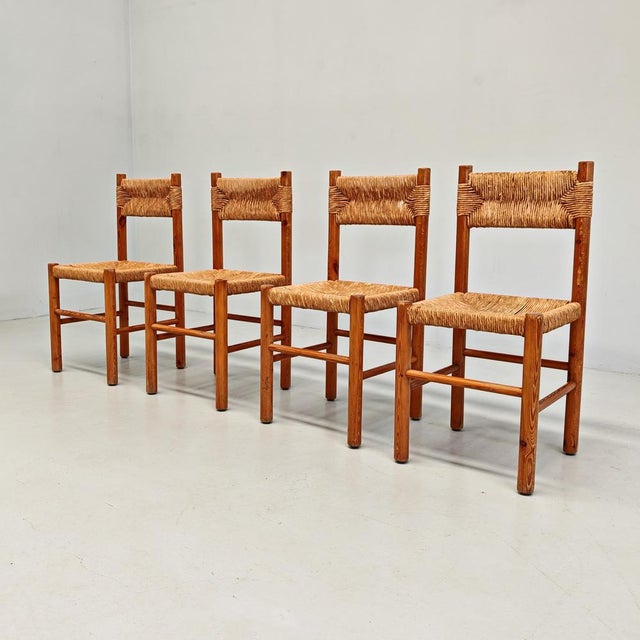 Chairs in Fir Wood and Rope by Raffaello Biagetti from Atelier Biagetti, 1970s , Set of 4 For Sale - Image 14 of 18