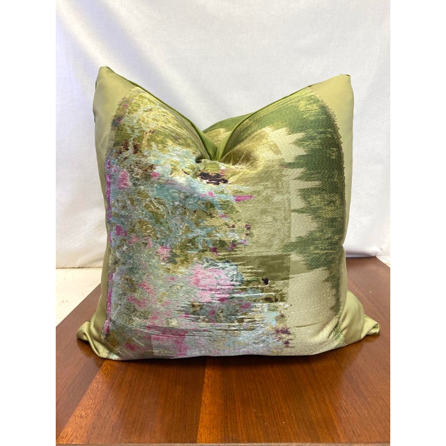 Hamilton Fabrics Impressionistic Embroidered Silk 22” PillowsA Pair