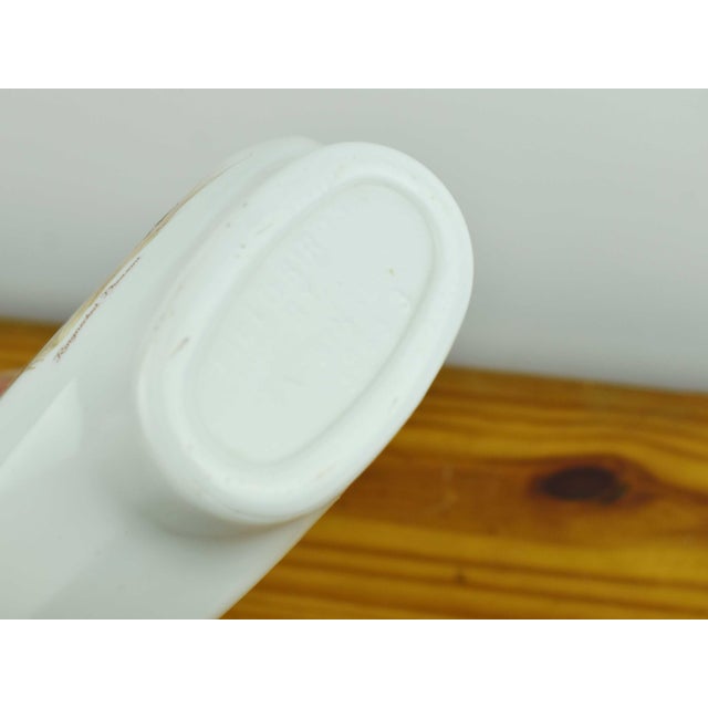 Glass Mid 20th Century Mid Century Modern Milk Glass Decanter With Ring Necked Pheasant For Sale - Image 7 of 7