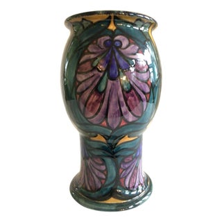 1920s Morrisware Painted Ceramic Vase For Sale