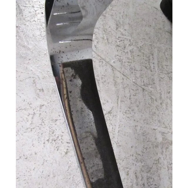 Chrome Set of Vintage Modern Mies Van Der Rohe Dining Chairs by Thonet For Sale - Image 8 of 11