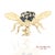 14k (585) Yellow Gold Natural Sapphire Bee Shape Brooch/Pin For Sale In New York - Image 6 of 11