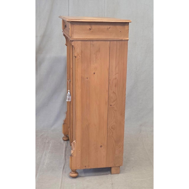Vintage German Natural Pine Tall Cabinet Cupboard For Sale - Image 17 of 17
