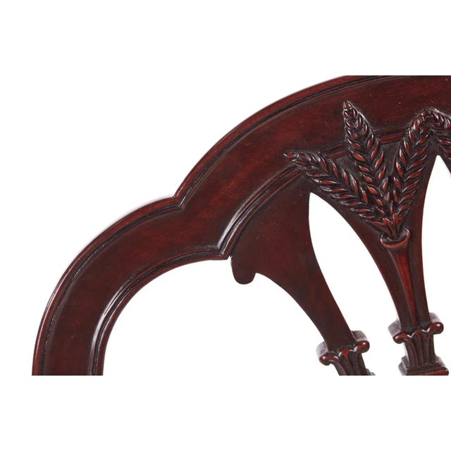 Antique Mahogany Carved Dining Chairs, Set of 4 For Sale - Image 3 of 9