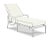 Casa Cosima Home Haven Outdoor Chaise in Canvas White with Canvas Navy Welt For Sale - Image 4 of 4